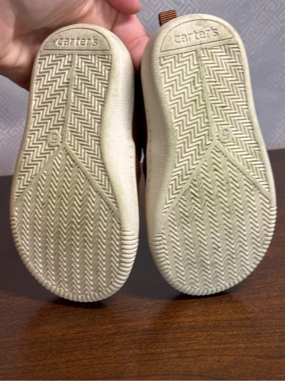 Carter's Brown Leather-Look Slip-On Sneakers for Kids
